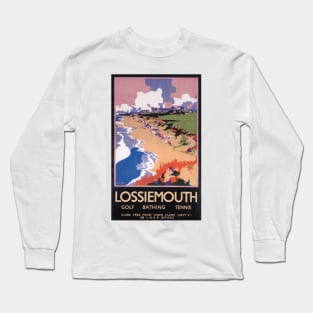 Lossiemouth, Scotland - LNER - Vintage Railway Travel Poster - 1920s Long Sleeve T-Shirt